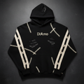 DiAmo Distressed Hoodie – Oversized X-Stitch Pullover