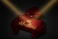 ohbullina Hoodie in red with royal gold lettering