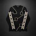 DiAmo Distressed Tee – Unisex Oversized X-Stitch T-Shirt
