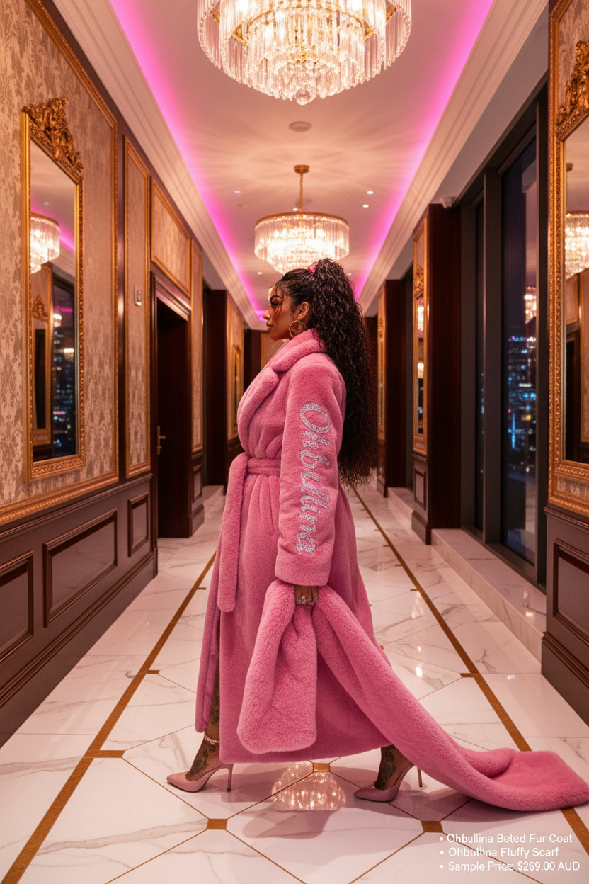 Ohbullina Belted Fur Coat