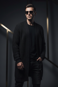 Ohbullina Knitted Cardigan – Unisex Open-Front Premium Knit