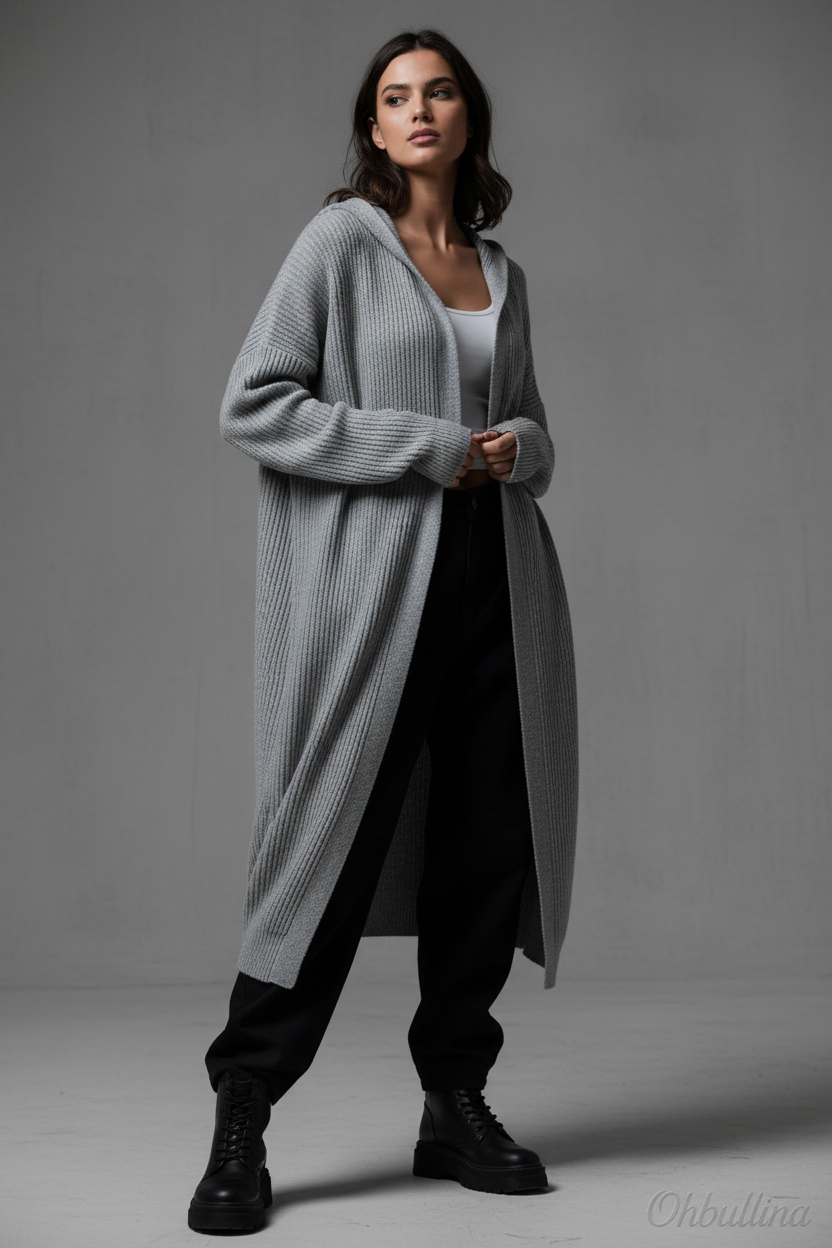 Ohbullina Ash Longline Cardigan