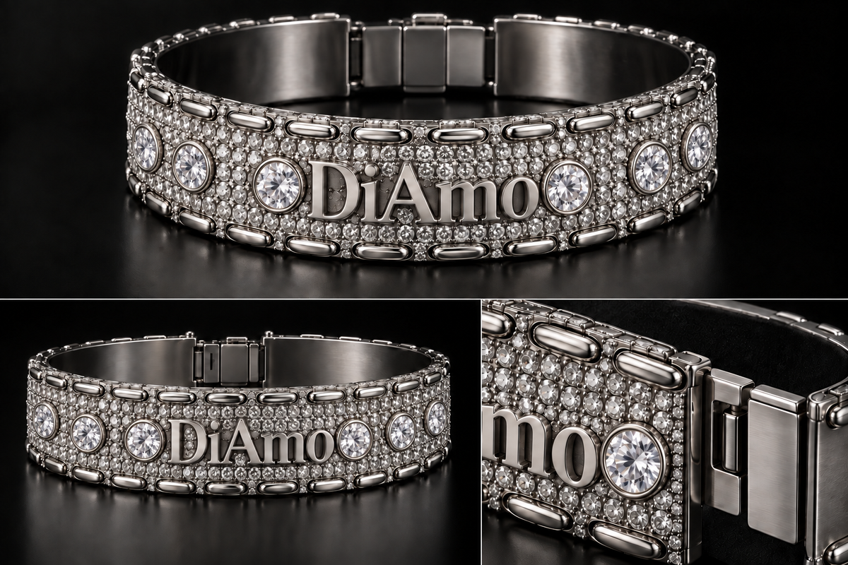 DiAmo Iced Out Choker Necklace